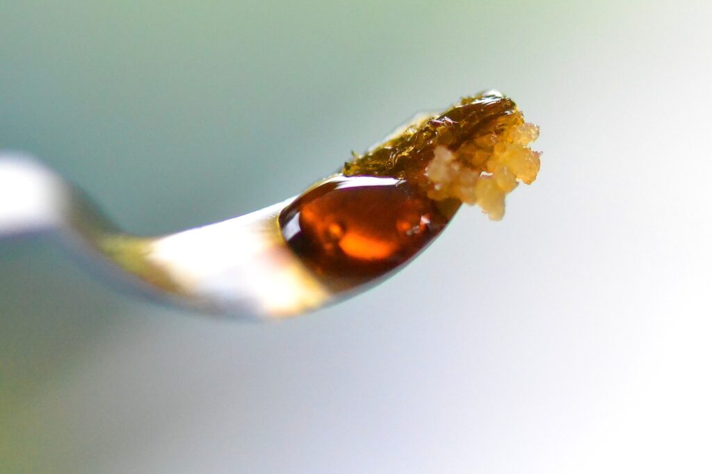 A picture of cannabis wax, which is different for lung health than marijuana